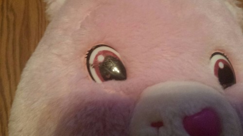 Care Bears CHEER BEAR Pink 14in Soft Plush 2007 w/dvd