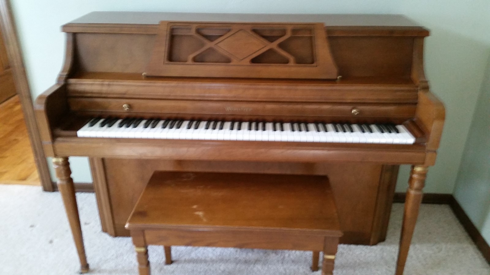 Wurlitzer Upright Piano with bench