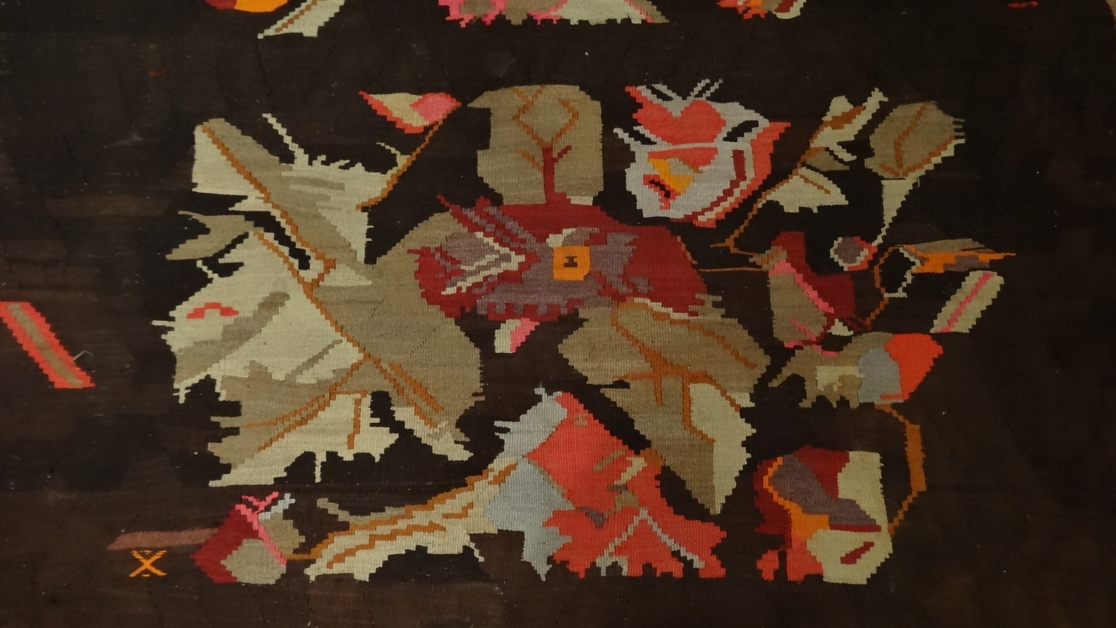 Antique Handtied Rug Very Large   - 6' 9