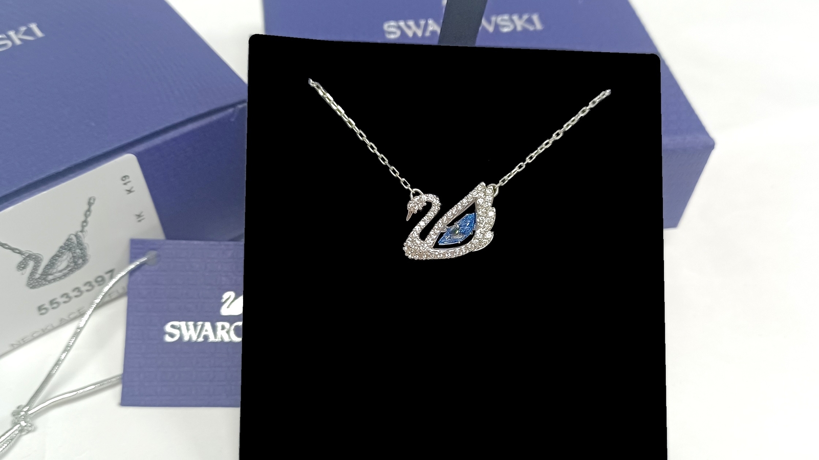 【Swarovski】 Dancing Swan Necklace White Rhodium Plated Swarovski Dancing Swan necklace, Swan, White, Rhodium plated