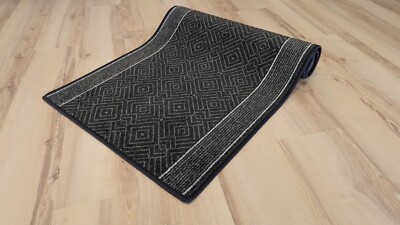 Läufer Teppich AW Walton Fb. 97 anthrazit dunkel grau 67cm, 80cm, 100cm Breite
