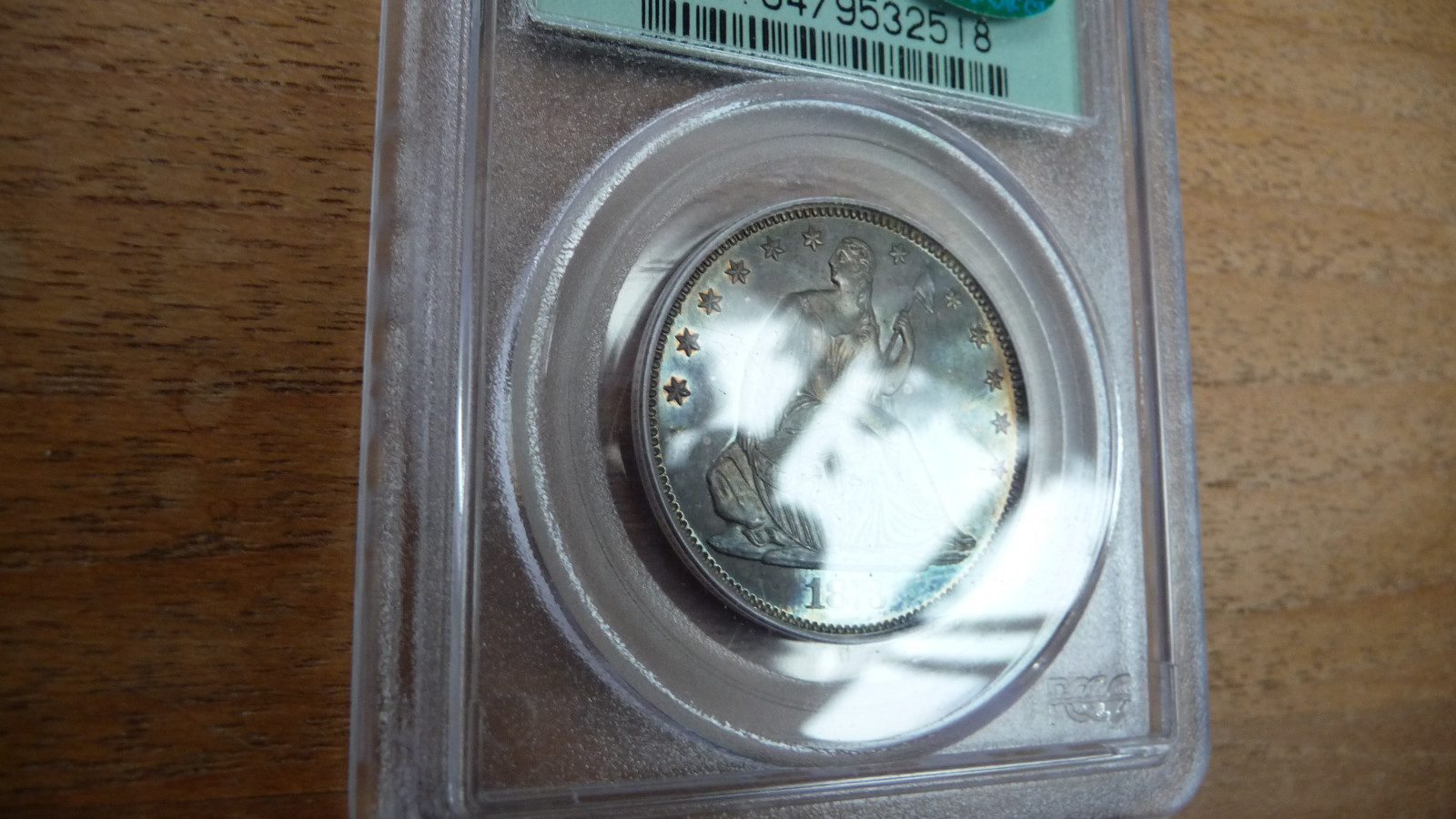 1873 Liberty Seated Half Dollar 50C with PCGS and CAC! But an Old Green Holder!!
