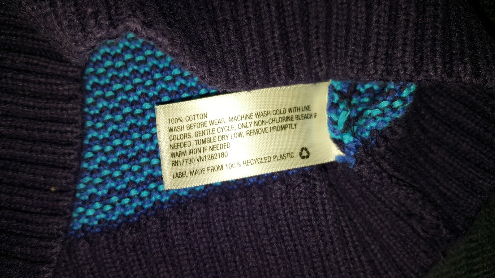 Cat & Jack 12 months baby boy blue pullover sweater - 100% cotton