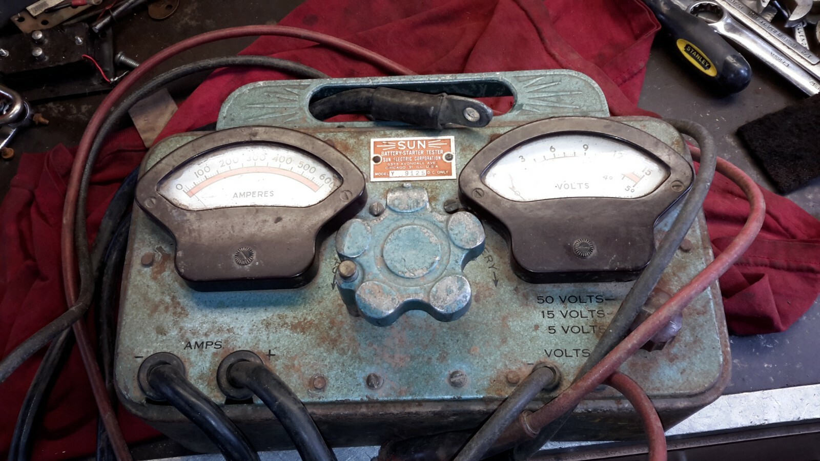 Vintage Sun Automotive Battery Starter Tester Model Y9125