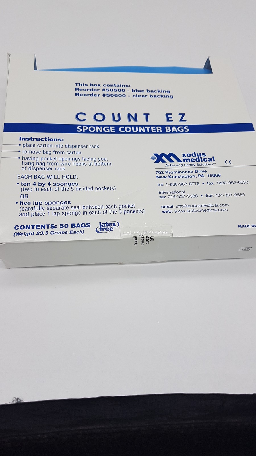 Count EZ Sponge Counter Bags 50500