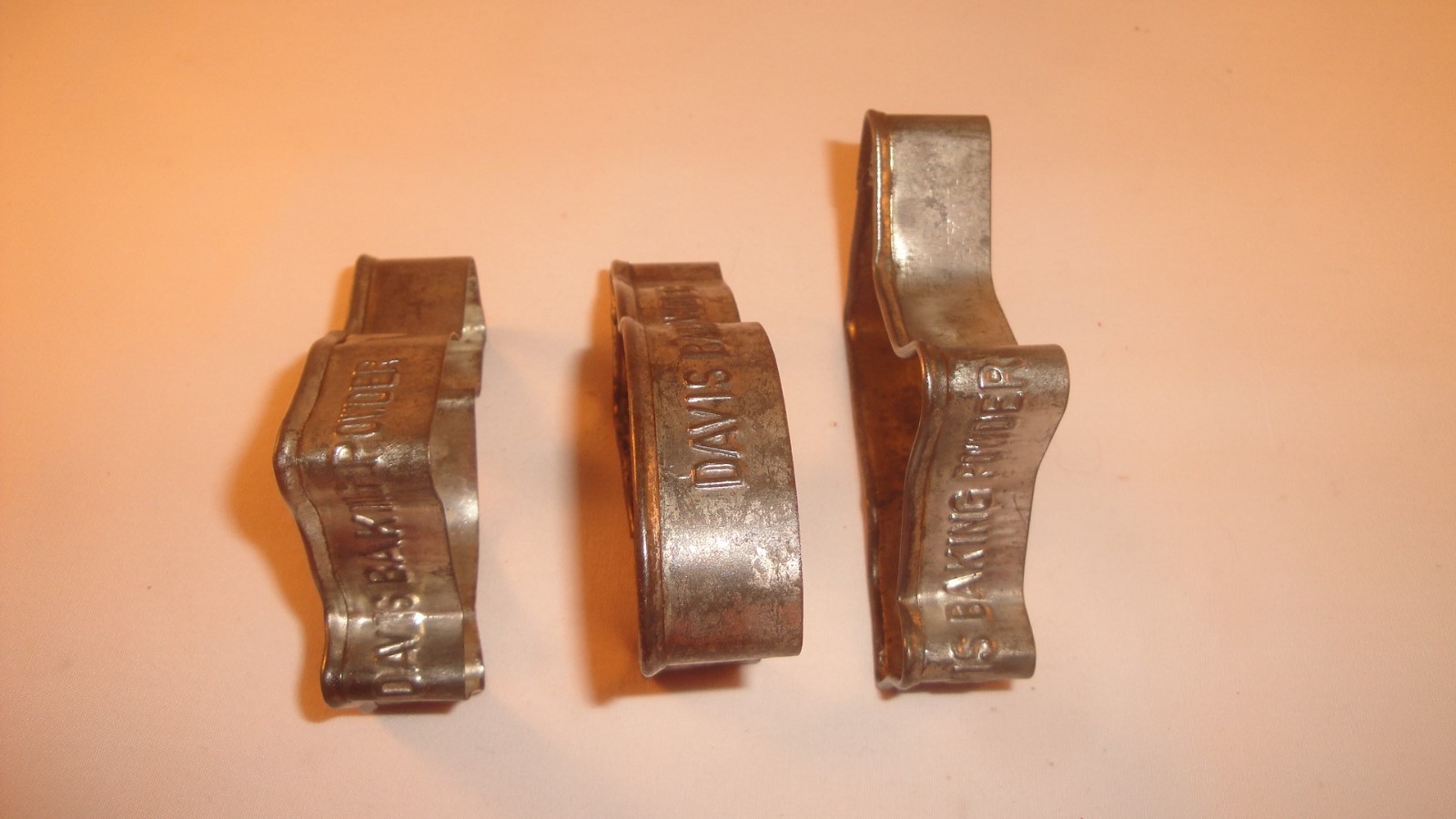 Vintage Davis Baking Powder Cookie Cutters Lot of 3 Horse Duck Cat