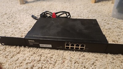 Dell Power Connect 2808 8-Port Gigabit Managed Network Switch W Brackets T2