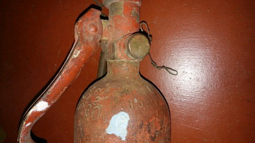 Vintage WW2 WWII C02 Fire Extinguisher Fiber Horn