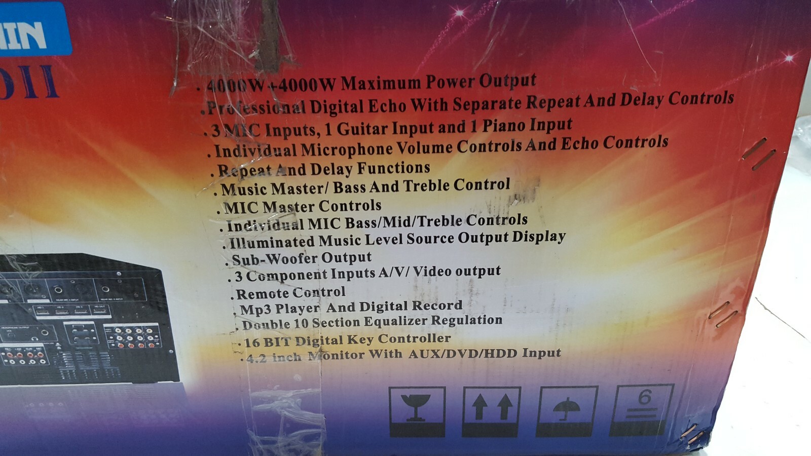 IDOLmain IP-6000 II 8000W KARAOKE Amplifier Equalizer, Recorder IDOLpro TESTED