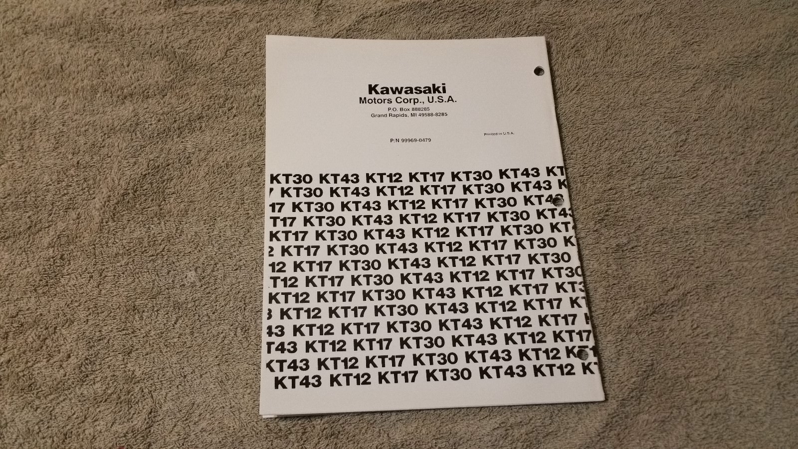 Kawaski service manual  KT43  workshop manual  2-cycle