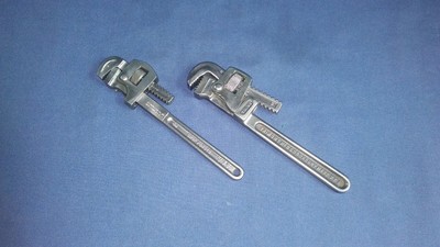 2 VTG Adjustable Pipe Monkey Wrenches 6'' JP Danielson & Trimont Drop Forged USA