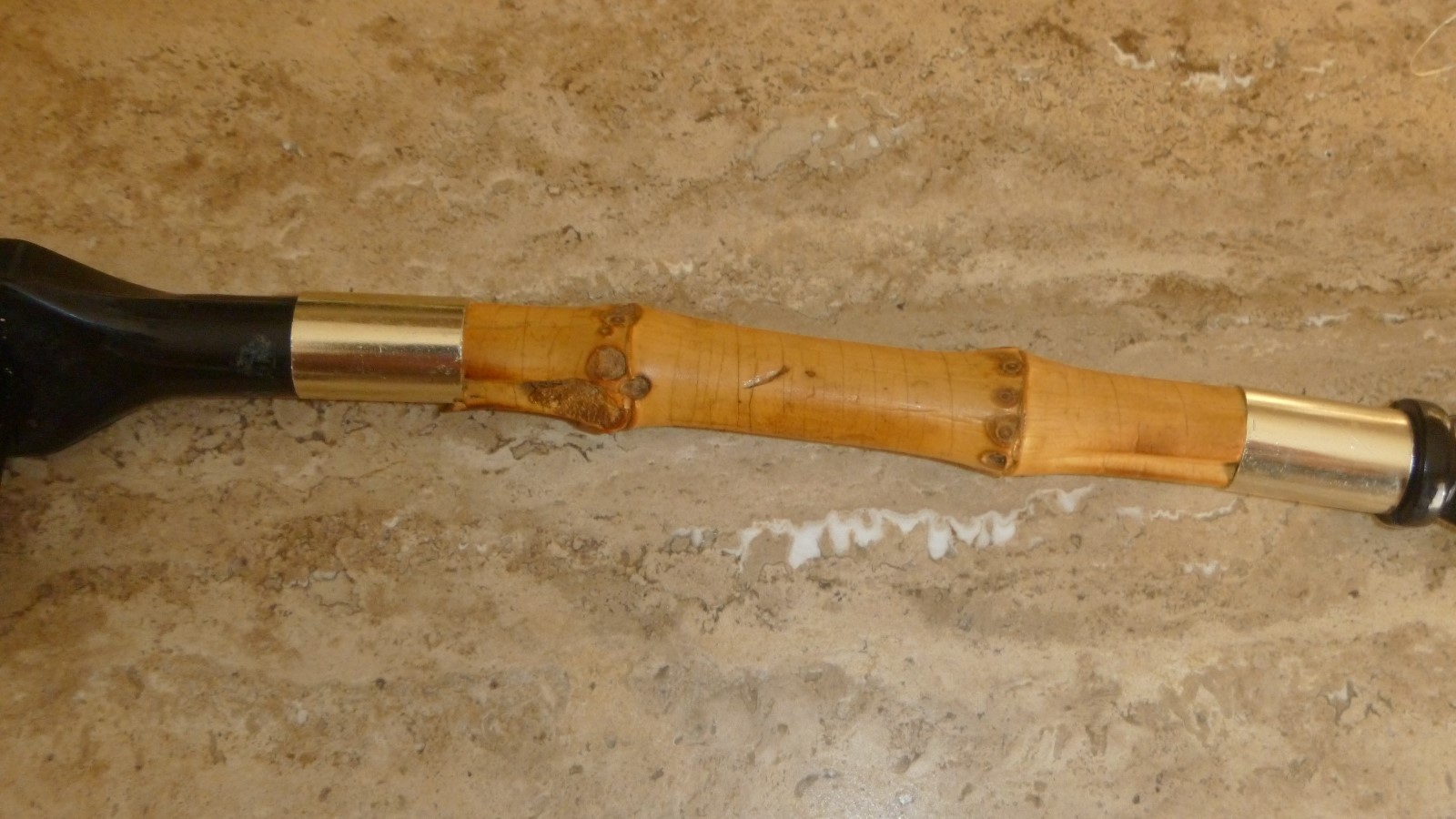 Vintage Plastic Black Horse Head Clothes Shoe Brush with Bamboo Handle 15