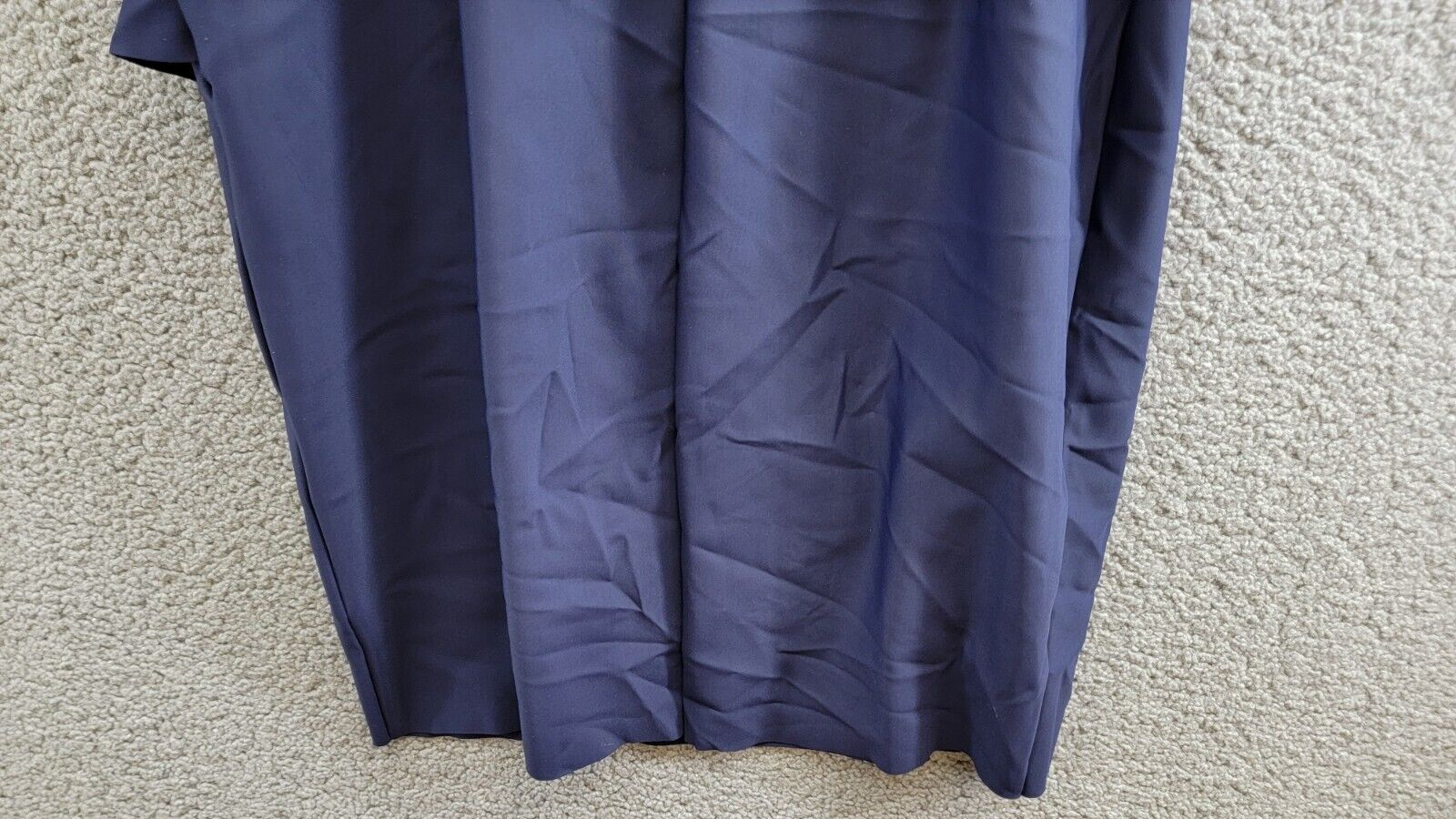 Alex Evenings 3/4-Sleeve Compression Draped Sheath Dress Womens 12 Navy Back Zip - Picture 13 of 18