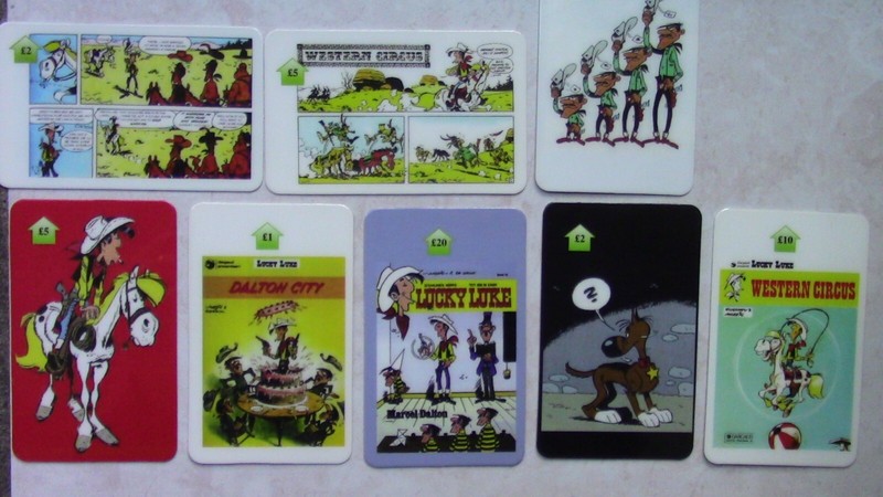 8 Telecartes Lucky Luke Abcd_fr