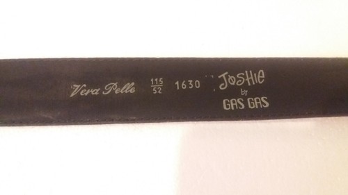 Vtg Vera Pelle Joshie By Gas Gas Red Calf Skin Fur Belt w/ Silver Buckle 43