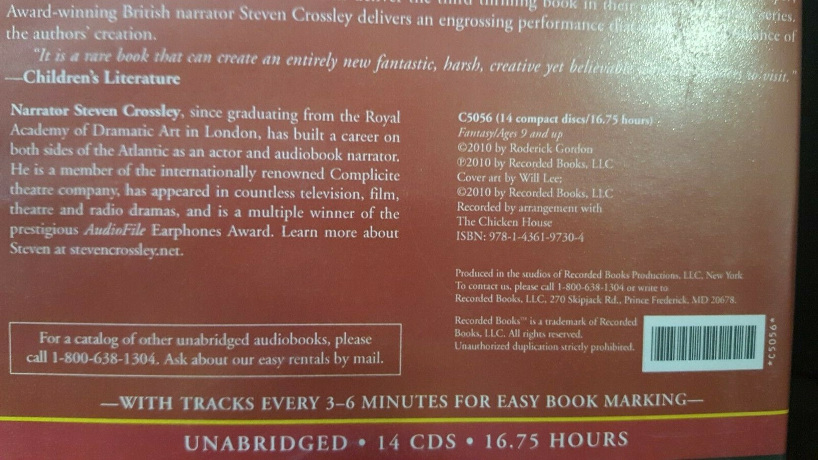 Recorded Books- FreeFall RODERICK GORDON & BRIAN WILLIAMS 14 Disc Set