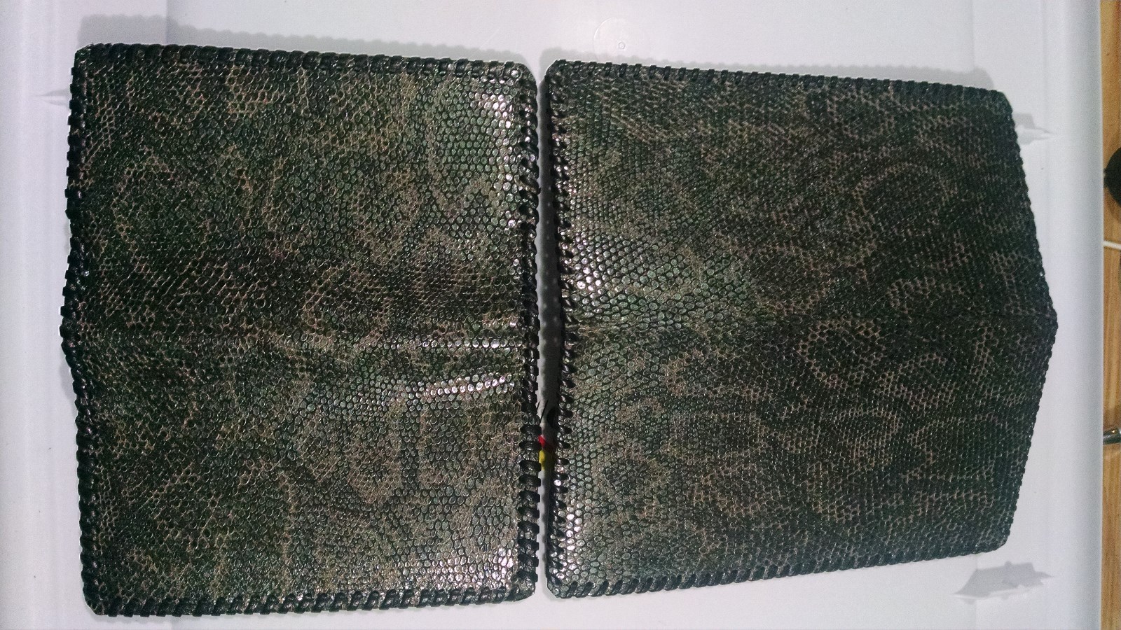 (2)Oil Field Leather Snake Print Pipe Tally Book Covers 8.75