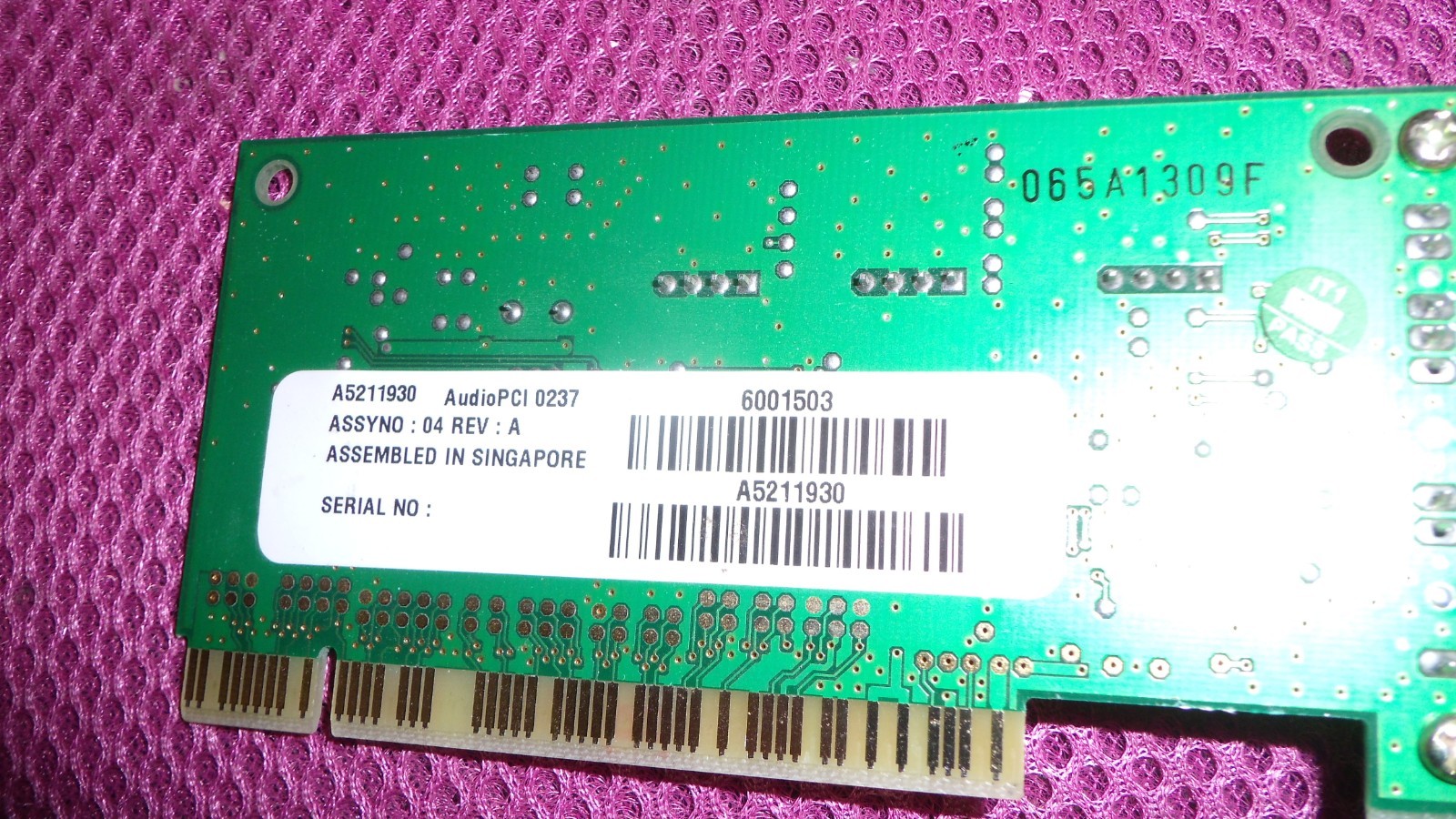 A5211930 AUDIO PCI 0237 ASSYNO 04 REV A CARD