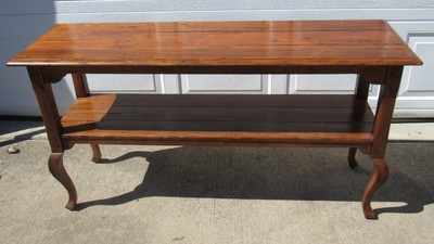 Ethan Allen Pine Console Sofa Table Rustic