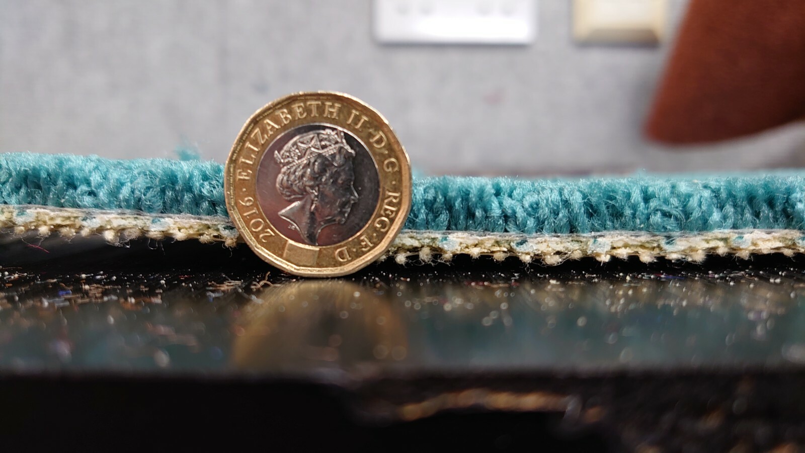 10mm Thick Teal Blue Twist Hessian Backed Domestic Carpet 2.4M X 3.6M  (M42)