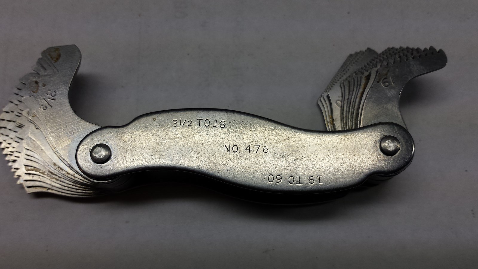 476 Whitworth Standard Screw Pitch Gage