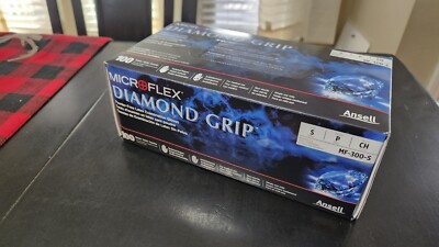 Microflex Diamond Grip Latex Gloves Powder Free - Pack of 100 Small MF-300-S