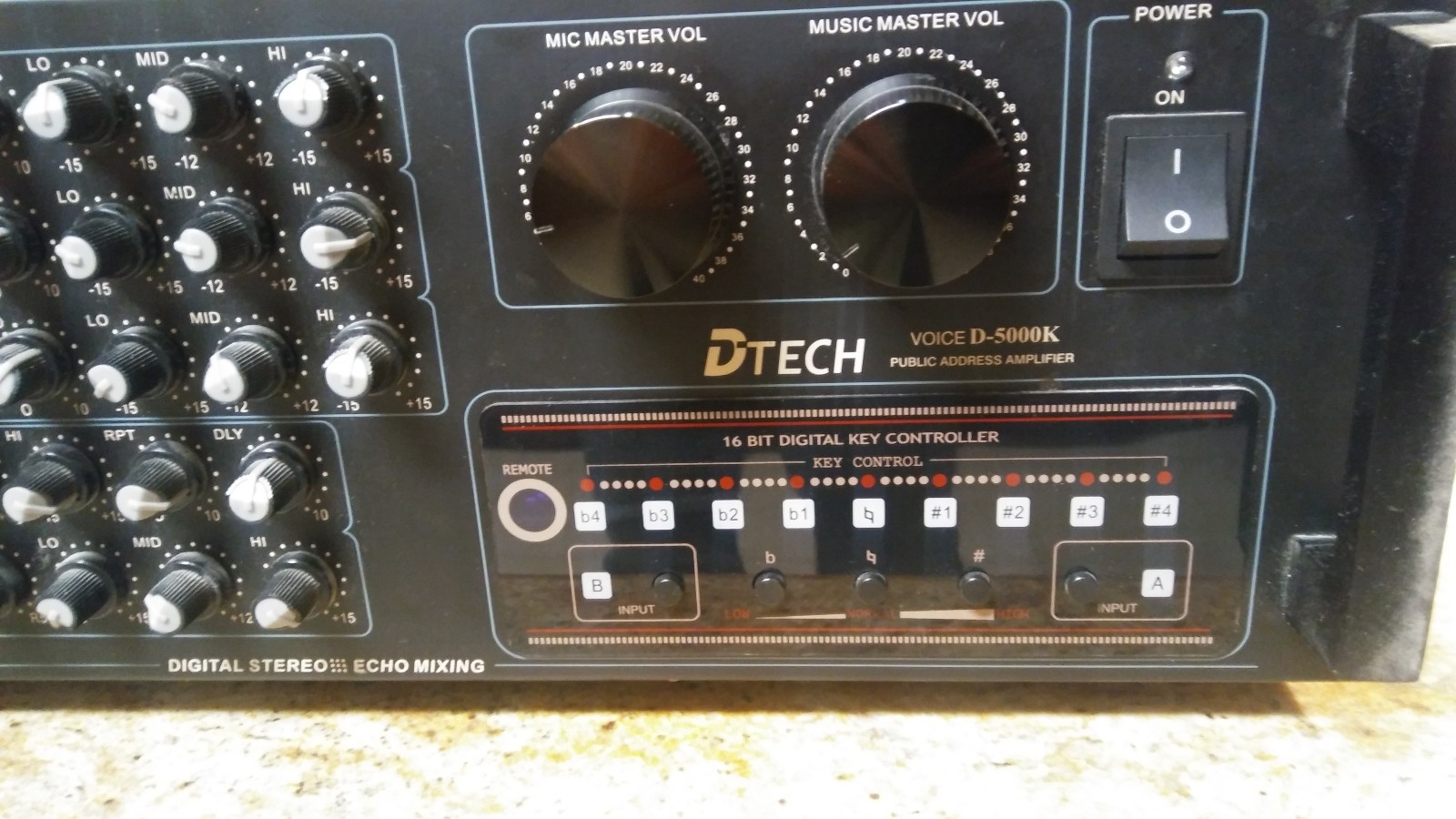 DTech Voice D-5000K Public Address Amplifier - Profesional Mixing For Karaoke