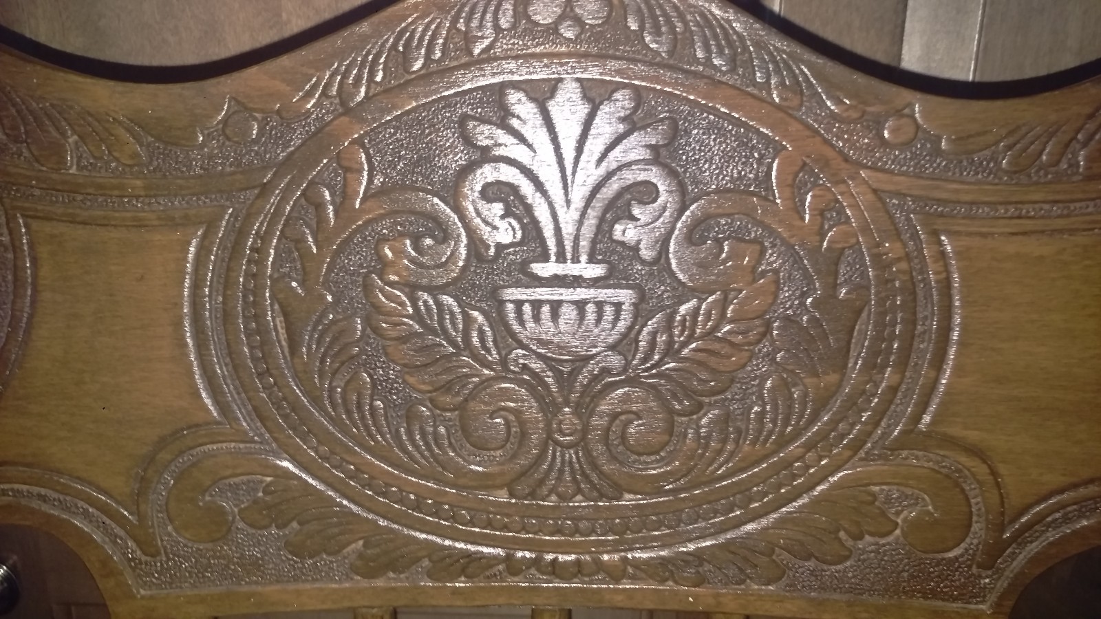 Dragon Carved Antique Oak Dining Chairs (4 of set)