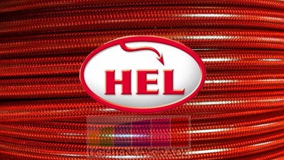 TRANS RED GSXR1000 L2-L5 12-15 HEL BRAIDED BRAKE HOSE 2 LINE FRONT RACE SETUP