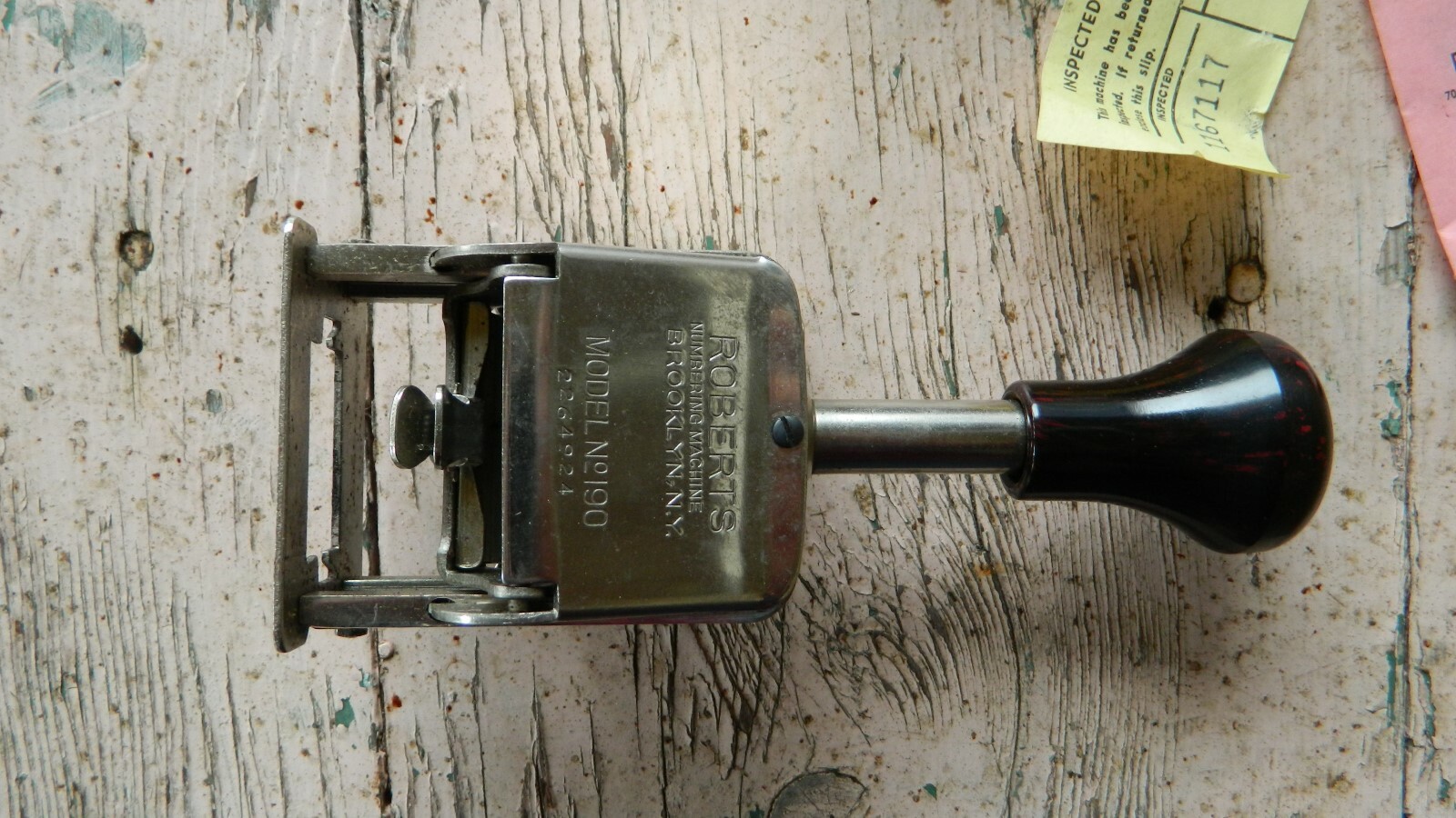 VINTAGE HELLER ROBERTS NUMBERING MACHINE MODEL 190 IN ORIGINAL BOX