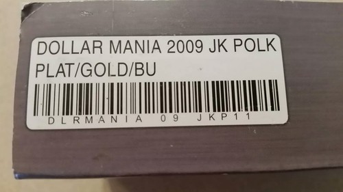 2009 JAMES K. POLK DOLLAR MANIA P & D NEW B.U. SET OF 3 TWO-COIN SETS W/COA'S