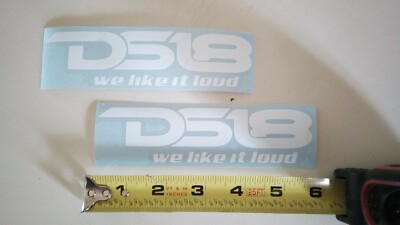 DS18 CAR AUDIO SMALL STICKER  $5  pair  color white