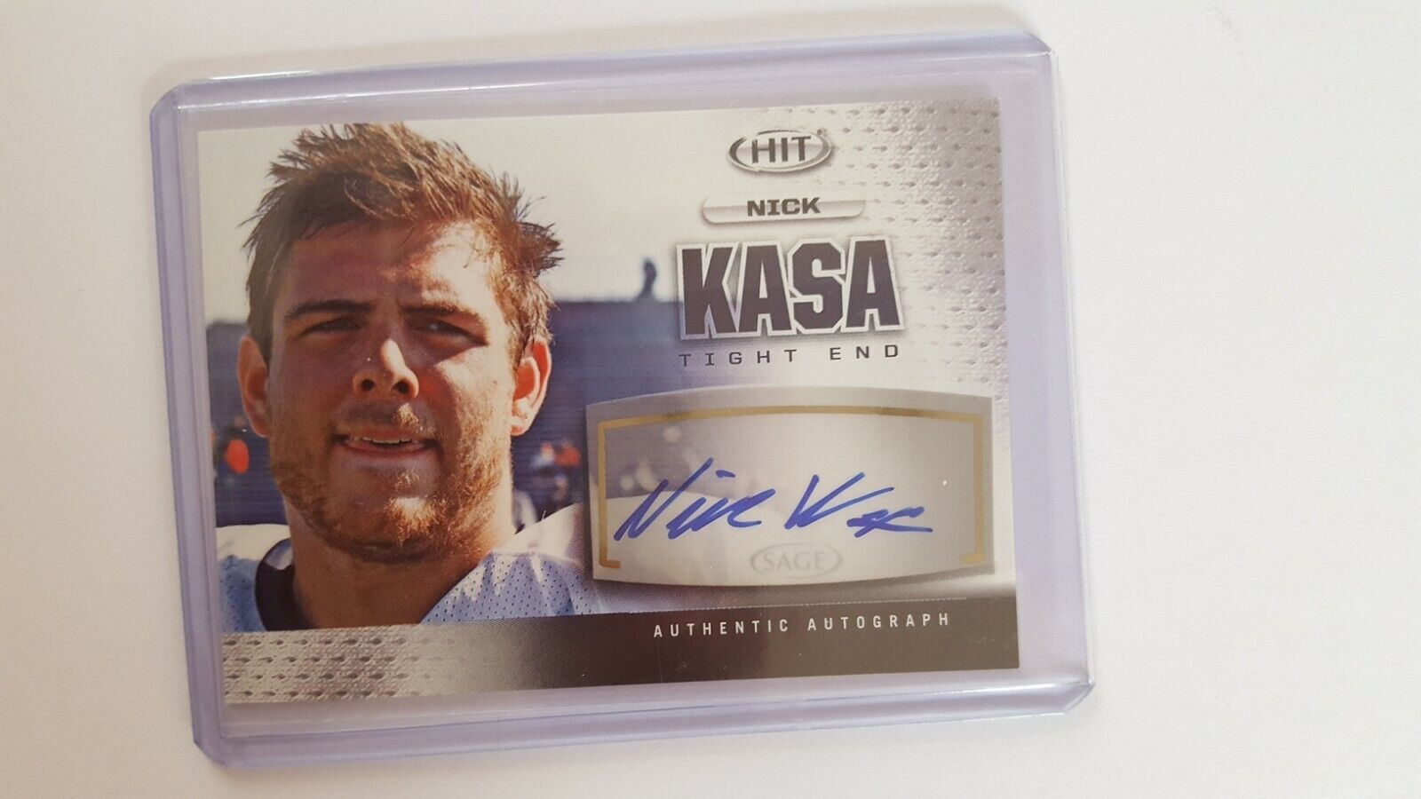 2013 SAGE HIT ROOKIE AMERICAN FOOTBALL AUTO CARD NICK KASA A144. rookie card picture