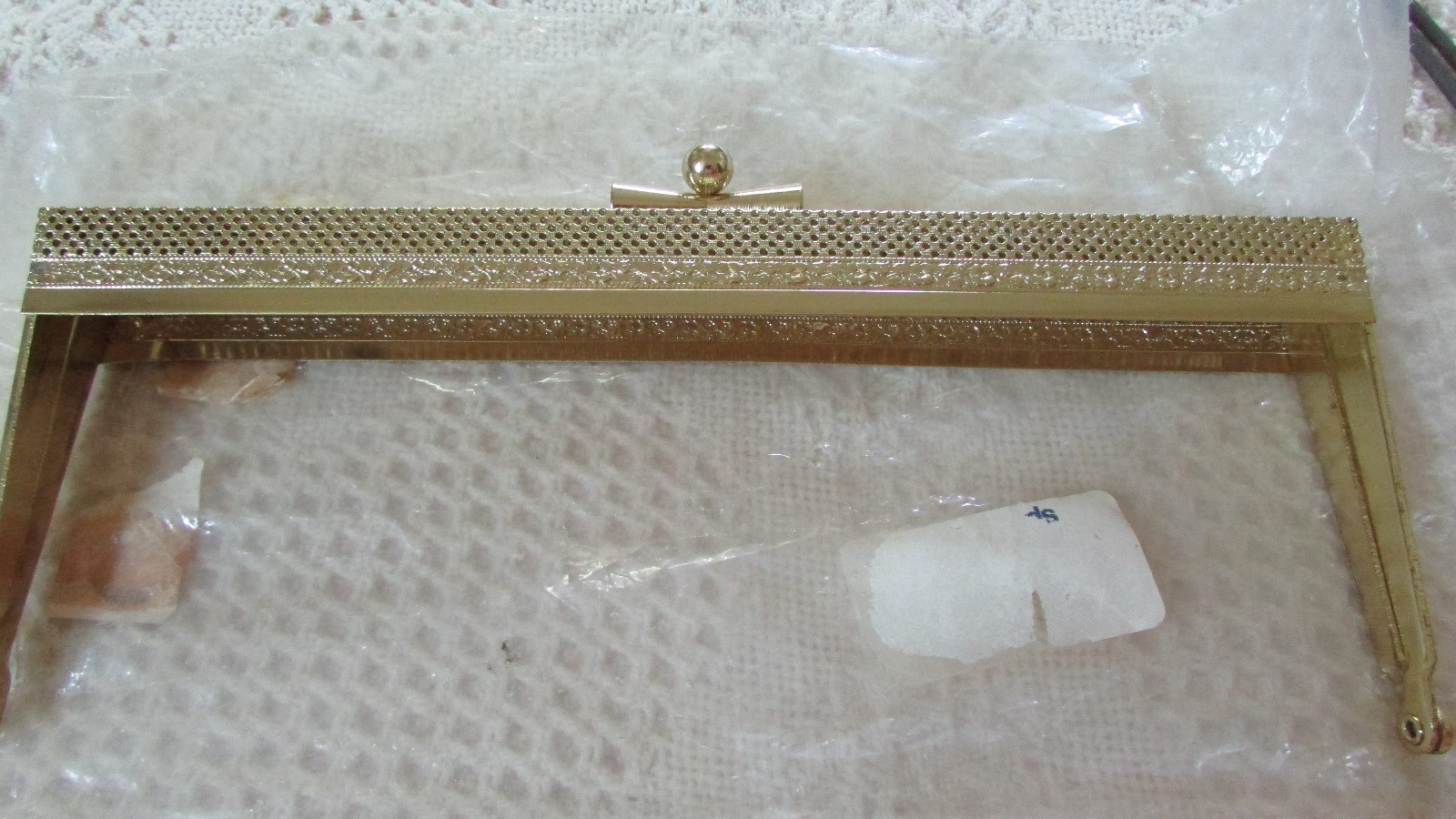 NOS Vintage Pressed Heavy Goldtone Lee Wards Purse Handle/Frame Closure 3 Avail