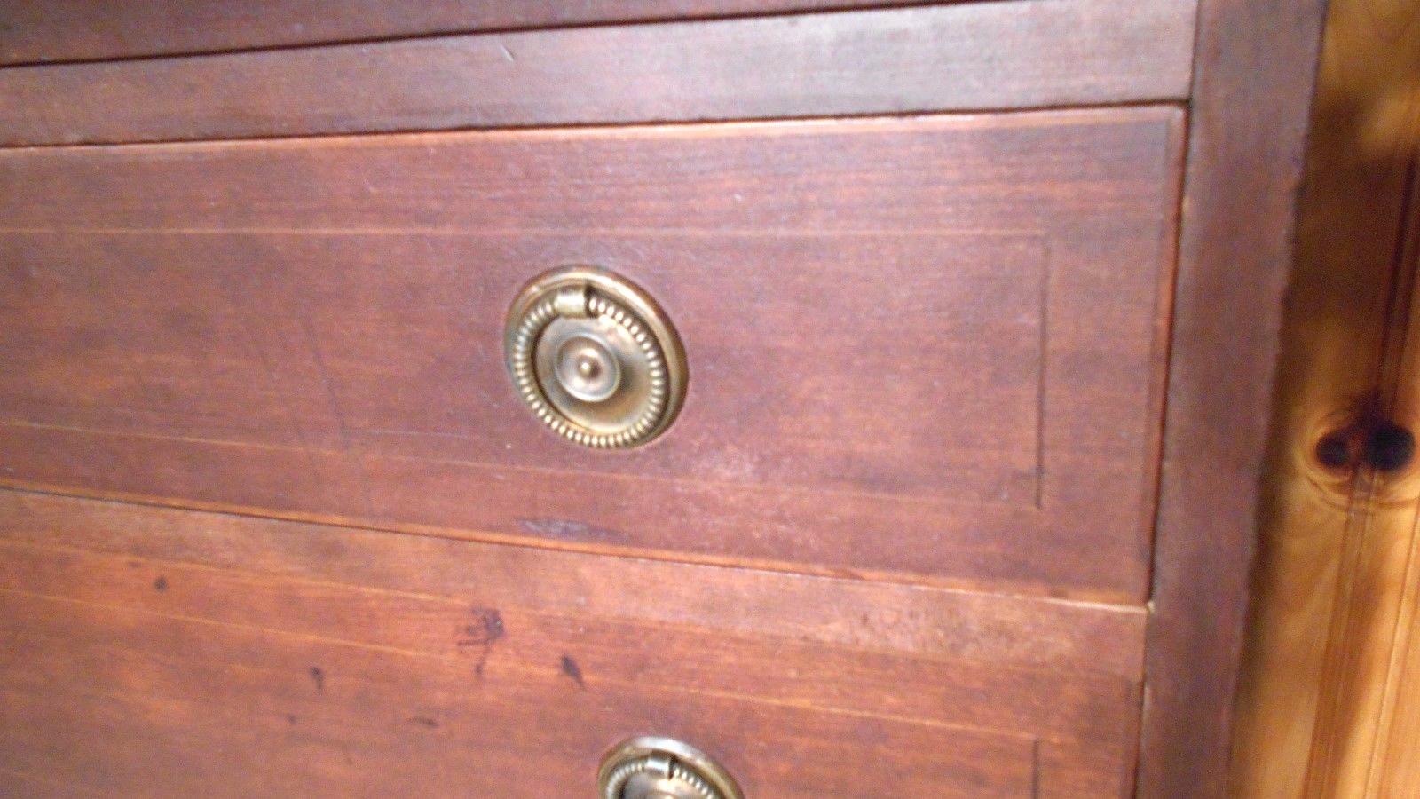 ANTIQUE 18th CENTURY HEPPLEWHITE INLAID CHERRY 5 DRAWER N.H. CHEST