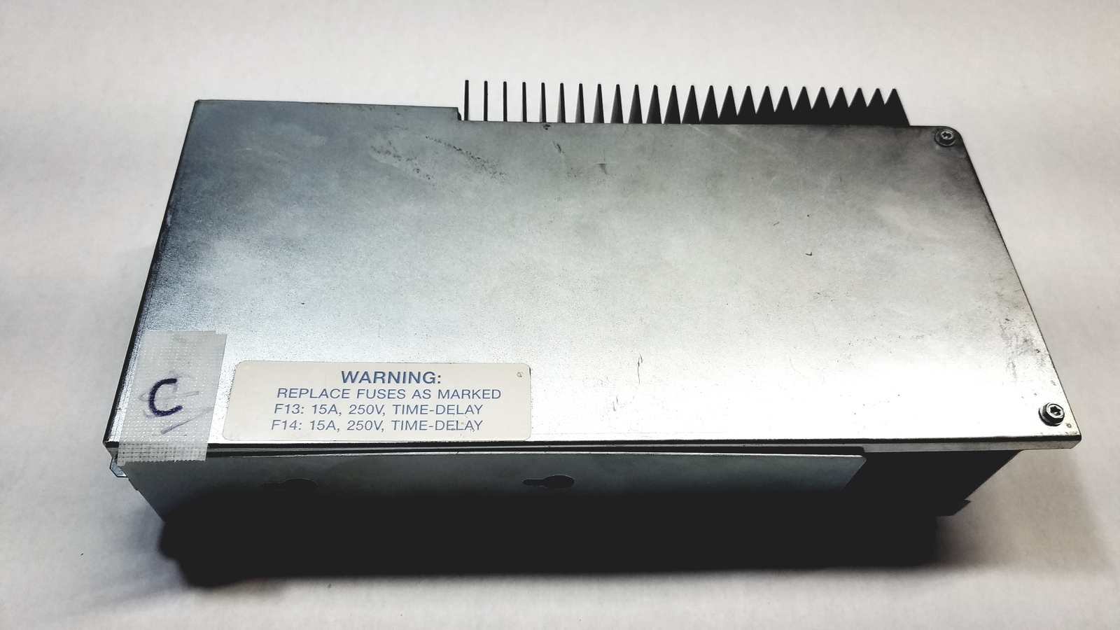 Replace Fuses as Marked F13: 15A, 250V, F14, 15A 250V Time Delay