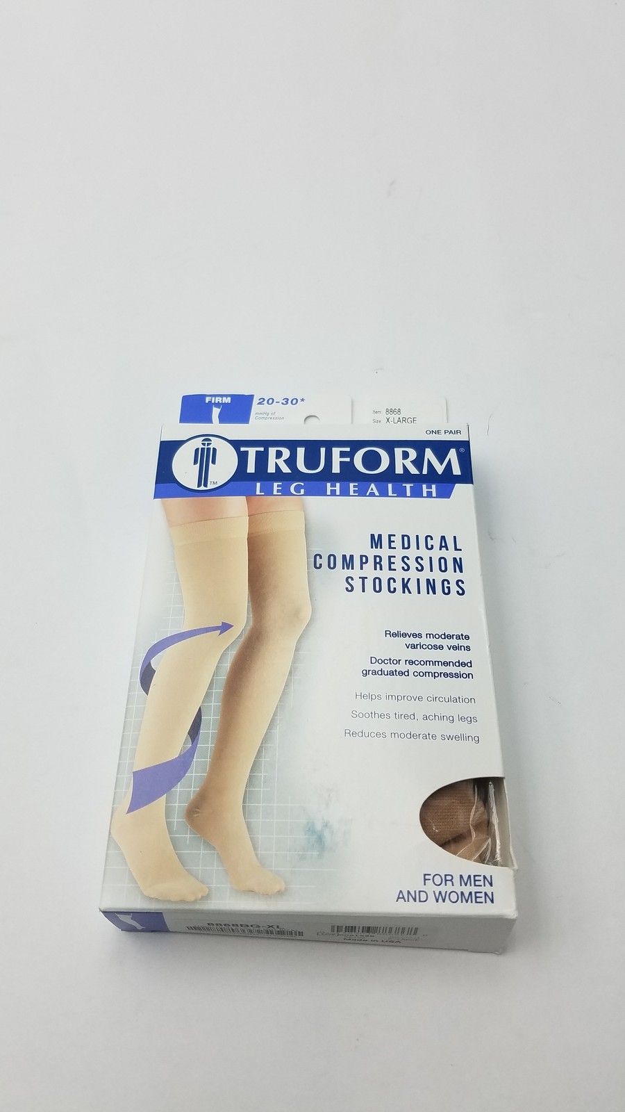 Truform Leg Health X-Large Medical Compressiion Stockiings, Beige 20-30