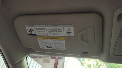 14-17 Nissan Rogue OEM Left Driver Sun Visor (Gray Cloth)
