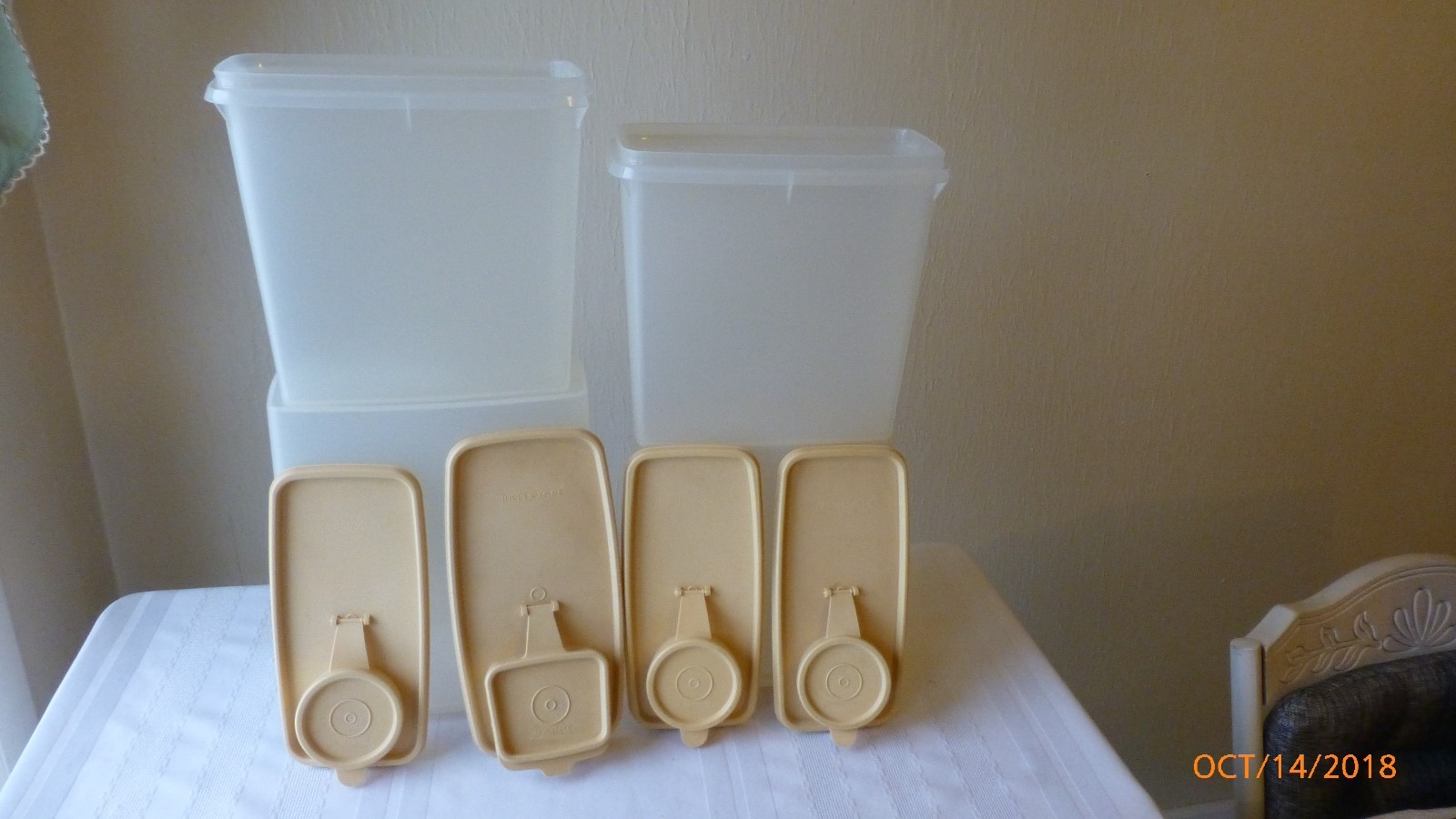 Vintage Tupperware Cereal Keepers Cupboard Organizer Set of 4