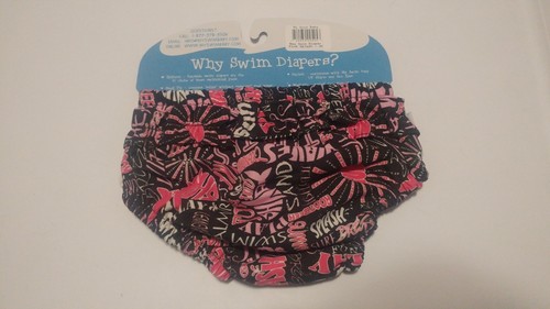 My Swim Baby Reusable Cloth Swim Diaper 3X (38-45+ lbs) Pink Splash