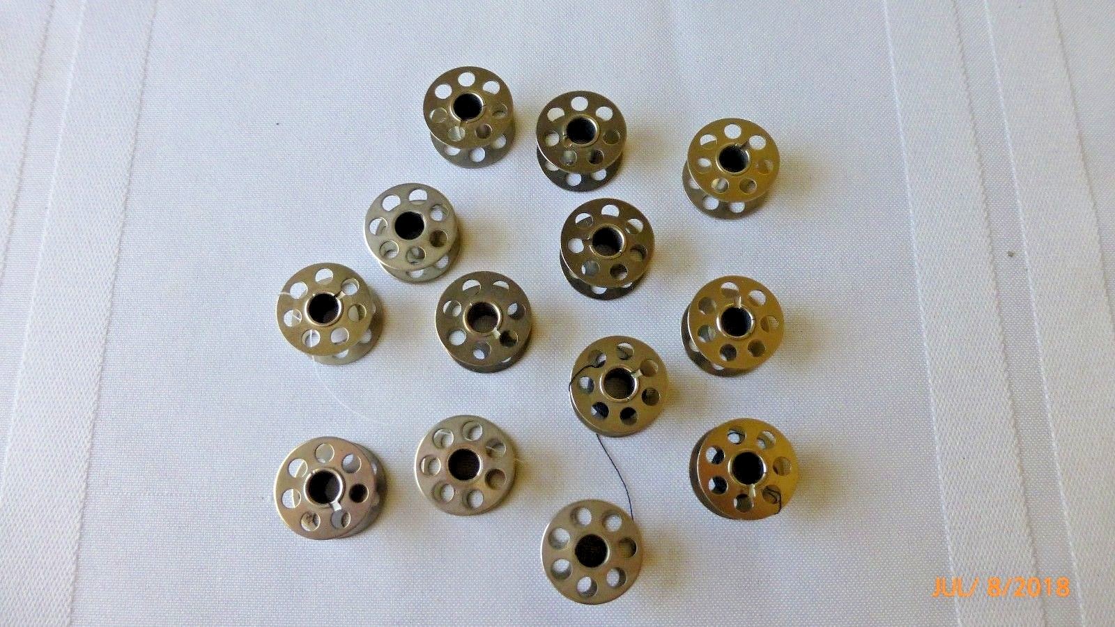 Metal Sewing Bobbins Marked O.W.O Lot of 13 Crafting Jewelry Making