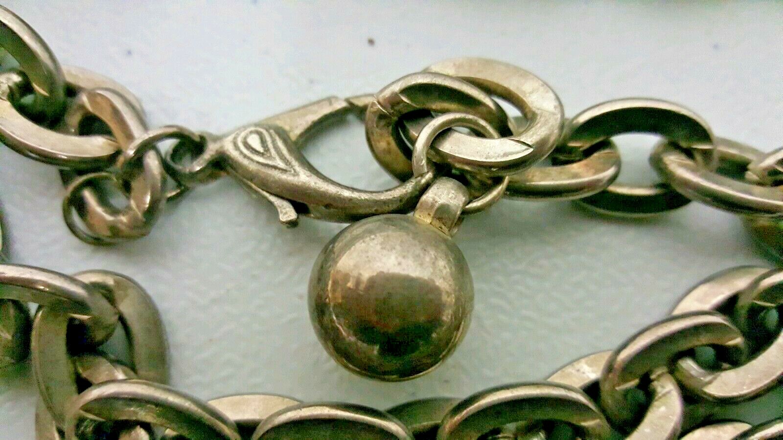 Heavy Silver Metal Biker Chain Belt Vintage Adjustable Chainlink Belt Grunge 46