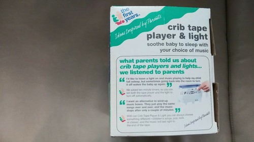 The First Years Crib Tape Player & Light #4103 Plays Audio Cassettes New