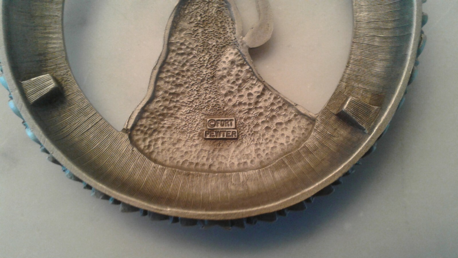 FORT PEWTER WOMAN GOLFER TRINKET, CANDY, POTPOURRI DISH