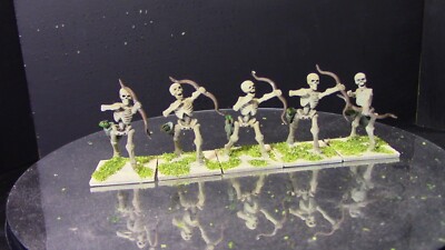 (WM) Pro-Painted 28mm Wargames Atlantic Skeleton Archers - Green Fletch