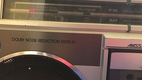 Vintage BOOMBOX Sanyo M9860 Dolby Sound Radio Cassette Player Works 80s