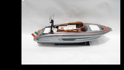 Model boat Riva Rivale 56 Italian super yacht speedboat 3 ft/ Custom hand made