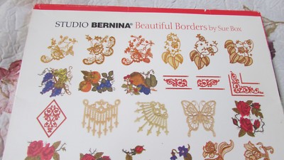 Studio Bernina Artista Deco 300 BEAUTIFUL BORDERS SUE BOX #527 Emb Card UNUSED