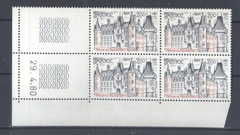 France  2082,Coin Date ChÃTeau De Maintenon 29/4/80,Neuf Xx,Tres Beau..