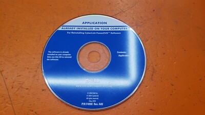       Dell Application Reinstalling CyberLink PowerDVD Software Disc Only
